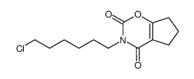 3-(6-chloro-hexyl)-6,7-dihydro-5H-cyclopenta[e][1,3]oxazine-2,4-dione结构式