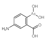 5-amino-2-dihydroxyarsanyl-benzoic acid Structure