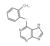 9H-Purine,6-[(2-methylphenyl)thio]- Structure