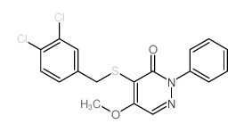 4-((3,4-Dichlorobenzyl)thio)-5-methoxy-2-phenyl-3(2H)-pyridazinone Structure