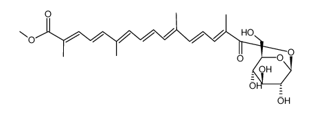 8,8'-Diapo-ψ,ψ-carotene-8,8'-dioic acid 8-methyl 8'-β-D-glucopyranosyl ester Structure