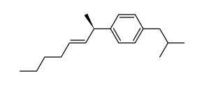 1-isobutyl-4-[(1R,2E)-1-methyl-2-heptenyl]benzene Structure