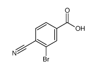 3-溴-4-氰基苯甲酸结构式