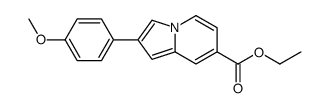 ethyl 2-(4-methoxyphenyl)indolizine-7-carboxylate结构式