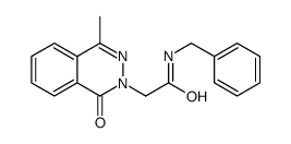 N-benzyl-2-(4-methyl-1-oxophthalazin-2-yl)acetamide结构式