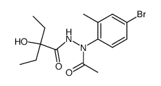 2-Ethyl-2-hydroxy-butyric acid N'-acetyl-N'-(4-bromo-2-methyl-phenyl)-hydrazide结构式