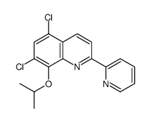5,7-dichloro-8-propan-2-yloxy-2-pyridin-2-ylquinoline结构式