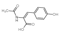 2-乙酰基-3-(4-羟基苯基)-丙烯酸结构式