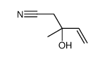 3-hydroxy-3-methylpent-4-enenitrile结构式