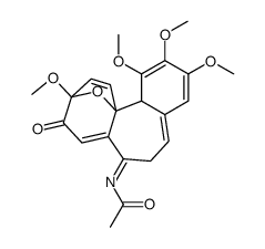 N-[(7S)-6,7,9,10-Tetrahydro-1,2,3,10-tetramethoxy-9-oxo-5H-10α,12aα-epoxybenzo[a]heptalen-7-yl]acetamide结构式