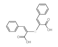 (E)-2-[(E)-1-carboxy-2-phenyl-ethenyl]sulfanyl-3-phenyl-prop-2-enoic acid结构式