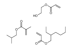 2-ethylhexyl prop-2-enoate,2-hydroxyethyl prop-2-enoate,2-methylpropyl 2-methylprop-2-enoate结构式