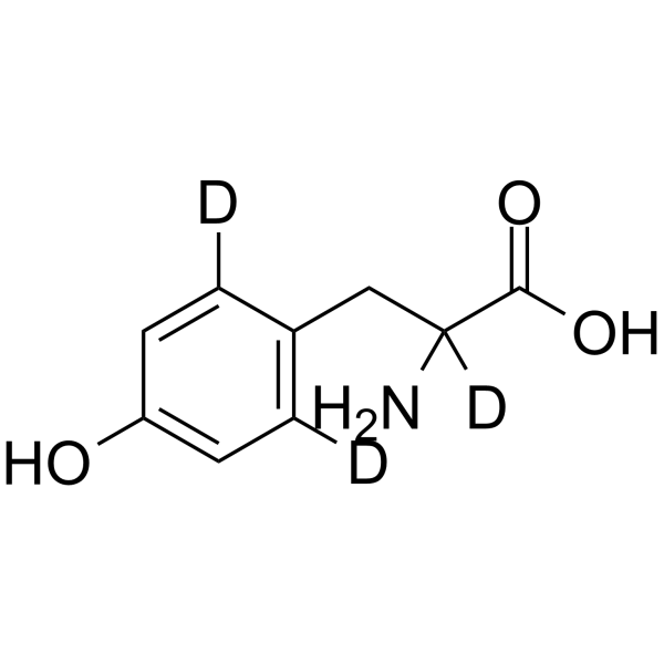 DL-酪氨酸-D3结构式