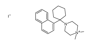 1,1-dimethyl-4-(1-naphthalen-1-ylcyclohexyl)piperazin-1-ium,iodide结构式