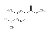 [2-氨基-4-(甲氧羰基)苯基]硼酸结构式