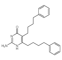 4(3H)-Pyrimidinone, 2-amino-5,6-bis(4-phenylbutyl)- structure