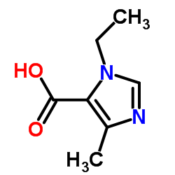 1-乙基-4-甲基-1H-咪唑-5-羧酸结构式
