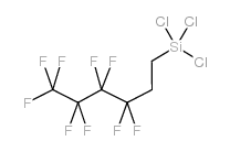 1H,1H,2H,2H-全氟己基三氯硅烷结构式
