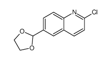 2-chloro-6-(1,3-dioxolan-2-yl)quinoline结构式