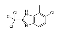 5-chloro-4-methyl-2-(trichloromethyl)-1H-benzimidazole Structure