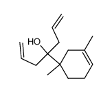 4-(1,3-dimethyl-3-cyclohexenyl)-1,6-heptadien-4-ol结构式