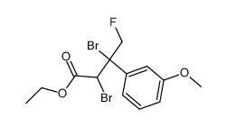 ethyl 2,3-dibromo-3-(3'-methoxyphenyl)-4-fluorobutyrate Structure