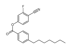 4-Cyano-3-fluorophenyl 4-heptylbenzoate structure