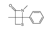 1,3-dimethyl-4-phenyl-5-thia-3-azabicyclo[2.2.0]hexan-2-one Structure