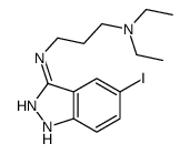 N',N'-diethyl-N-(5-iodo-1H-indazol-3-yl)propane-1,3-diamine结构式