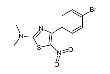 4-(4-bromophenyl)-N,N-dimethyl-5-nitro-1,3-thiazol-2-amine结构式