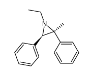 (2S,3R)-1-Ethyl-2-methyl-2,3-diphenyl-aziridine结构式