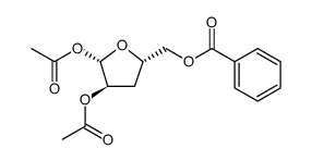 β-D-erythro-Pentofuranose, 3-deoxy-, 1,2-diacetate 5-benzoate Structure