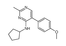 N-cyclopentyl-5-(4-methoxyphenyl)-2-methylpyrimidin-4-amine Structure