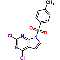 2,4-二氯-7-甲苯磺酰-7H-吡咯并[2,3-d]嘧啶结构式