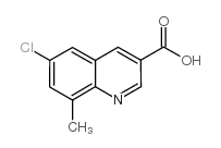 6-氯-8-甲基喹啉-3-羧酸结构式
