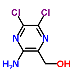3-氨基-5,6-二氯-2-吡嗪甲醇结构式