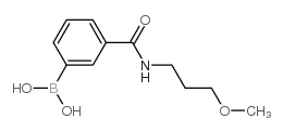 3-(3-甲氧基丙基氨基甲酰)苯硼酸结构式