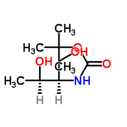 [(2R,3R)-1,3-二羟基-2-丁炔基]氨基甲酸叔丁酯结构式