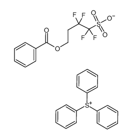 triphenylsulfonium 4-benzoyloxy-1,1,2,2,-tetrafluorobutanesulfonate Structure