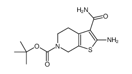 2-氨基-3-氨基甲酰基-4,5-二氢噻吩并[2,3-c]吡啶-6(7H)-羧酸叔丁酯结构式