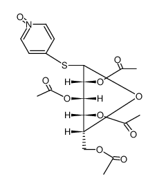 4-Mercaptopyridin-N-oxid-S-tetraacetyl-β-D-glucopyranosid结构式