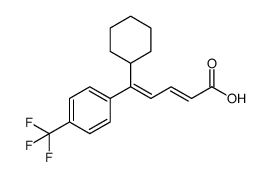 (2E,4E)-5-cyclohexyl-5-[4-(trifluoromethyl)phenyl]-2,4-pentadienoic acid Structure
