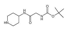 tert-butyl N-(4-piperidylcarbamoylmethyl)carbamate Structure