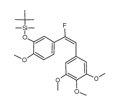 tert-butyl-{5-[(E)-1-fluoro-2-(3,4,5-trimethoxy-phenyl)-vinyl]-2-methoxy-phenoxy}-dimethyl-silane结构式