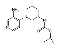 N-[(3s)-1-(3-氨基-4-吡啶)-3-哌啶基]氨基甲酸1,1-二甲基乙酯结构式