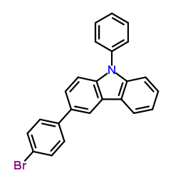 3-(4-bromophenyl)-9-phenyl-9H-carbazole Structure