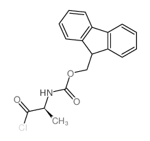 N-[(1S)-1-(氯甲酰基)乙基]氨基甲酸芴甲基酯结构式
