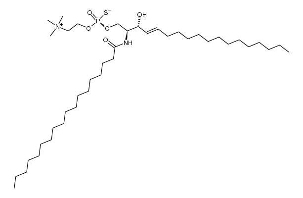 SP-D-erythro-2-N-stearoylsphingosyl-1-thiophosphocholine结构式