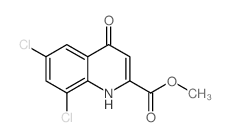 6,8-二氯-4-氧代-1,4-二氢喹啉-2-羧酸甲酯结构式