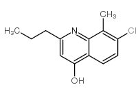 7-氯-8-甲基-2-丙基-4-喹啉醇结构式